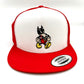 marching wolf red yupong trucker hat