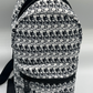 black and white wolf over the shoulder bag